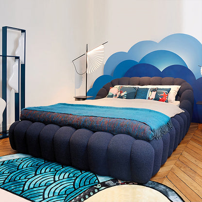 Luxury Elegant Teddy Velvet Bubble Bed