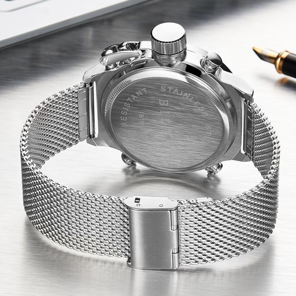 BIDEN Mens Digital Quartz Watch