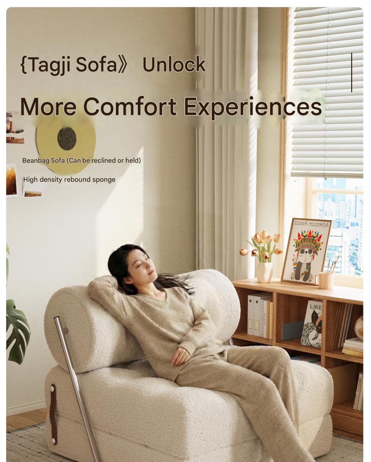 Luxury Lambswool Folding Sofa Bed