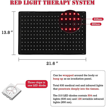 210 Beads Infrared Mattress Therapy Pad