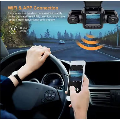 2K Full HD 2-Inch Four Lens Recording Car Dash Cam 128G