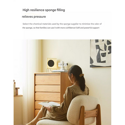 Wood Feet Alpaca Wool Living Room Single Sofa Chair