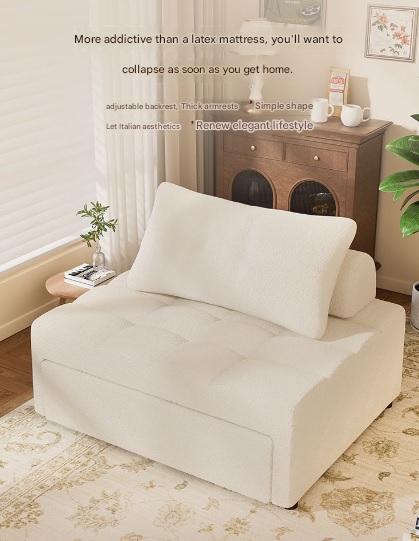 Multifunctional Folding Lambswool Sofa Bed
