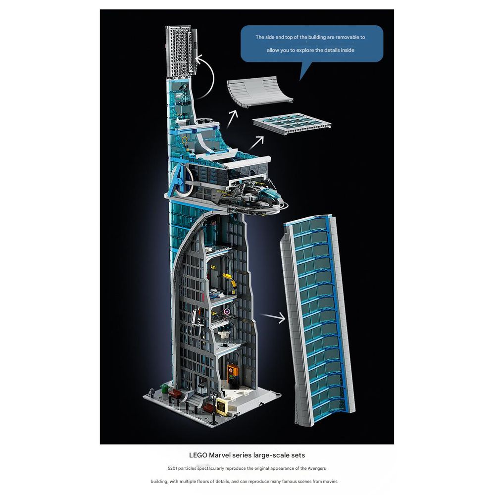 LEGO Marvel Series Avengers Tower Building Blocks