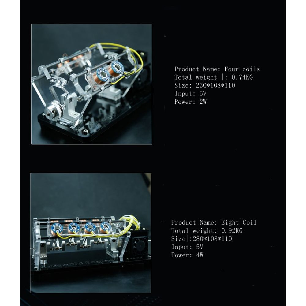 Electromagnet High Speed Motor Car V-Type Engine