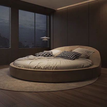 Italian Luxury Fabric Round Bed