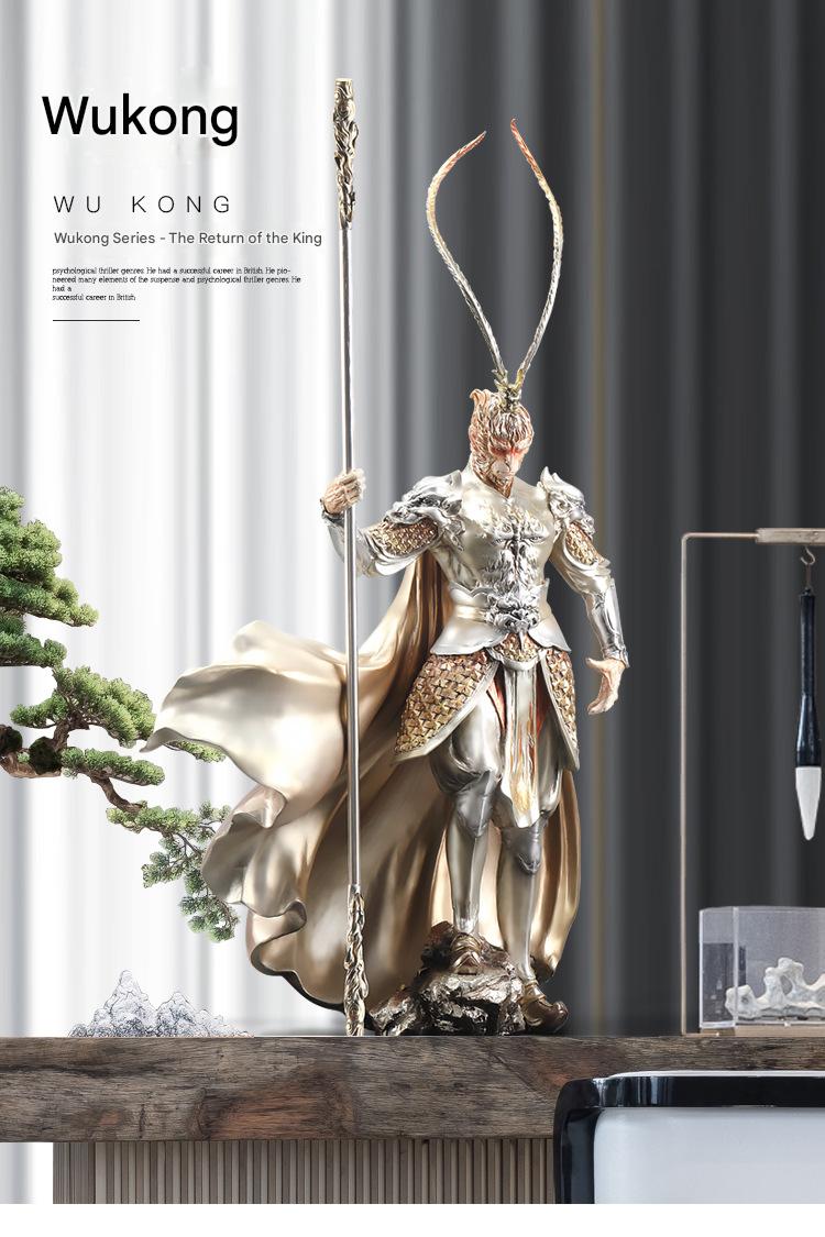 Return of the Wu Kong King Warrior Statue with Spear