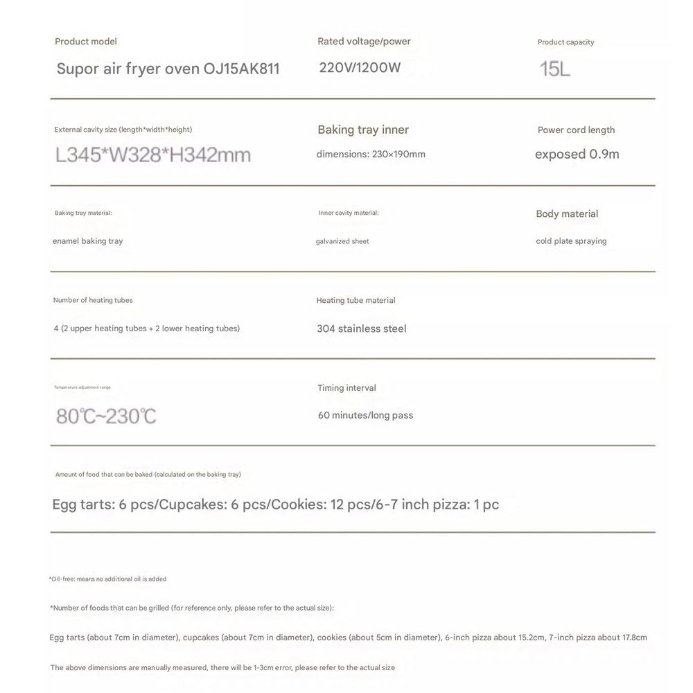 Supor 15L All-in-One Electric Oven