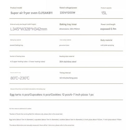 Supor 15L All-in-One Electric Oven