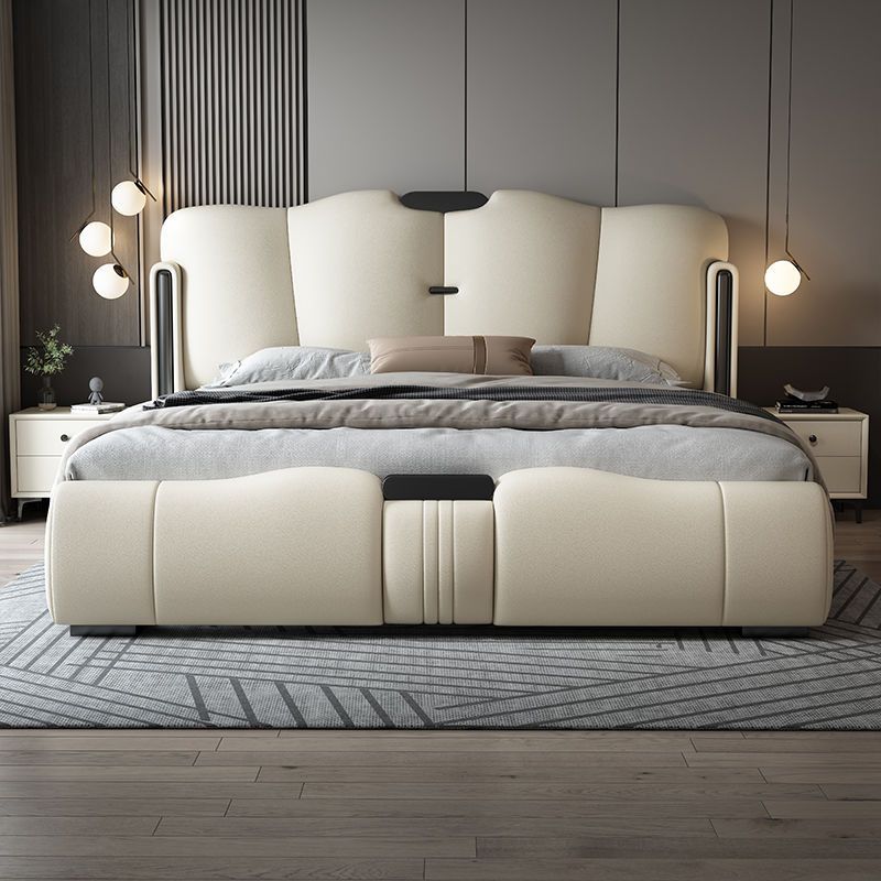Modern Light Luxury Leather Bed