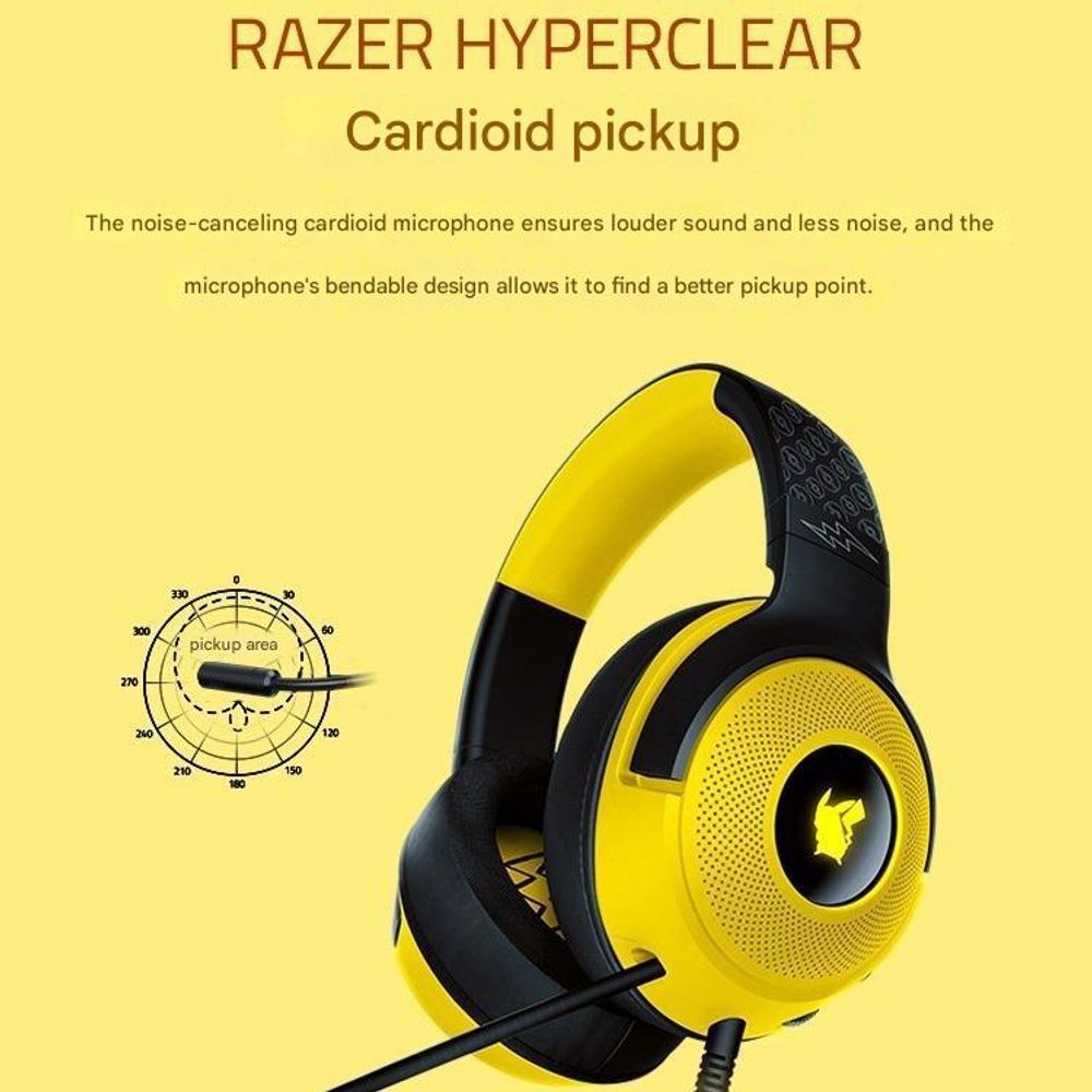 Razer Pokemon Pikachu Wired Headset With Microphone