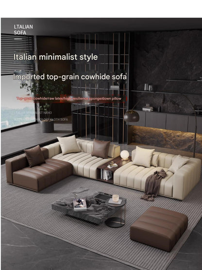 Italian Light Luxury Piano Key Sofa Set