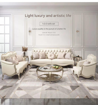 Luxury Leather Sofa Set