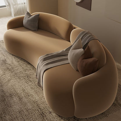 Luxury Curved Velvet Fabric Sofa