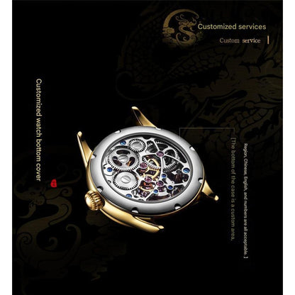 AESOP Tourbillon Ink Painting Mechanical Waterproof Men's Watch