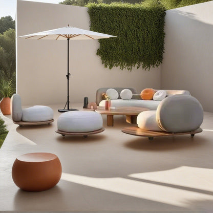 Luxury Outdoor Curved Sofa Set with Coffee Table