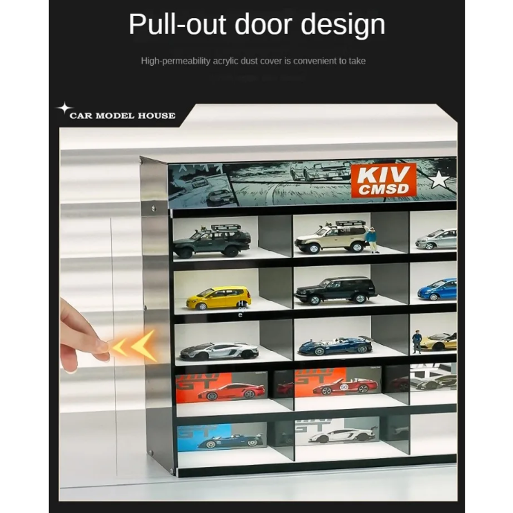 1:64 LED 16 Grid Display Diecast Parking Lot