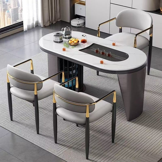 Luxury Modern Tea Table Set with Chairs