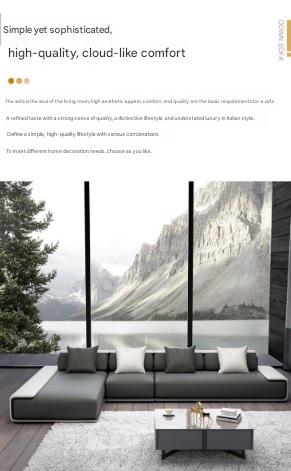 Luxury Modern L Shaped Sectional Sofa Set