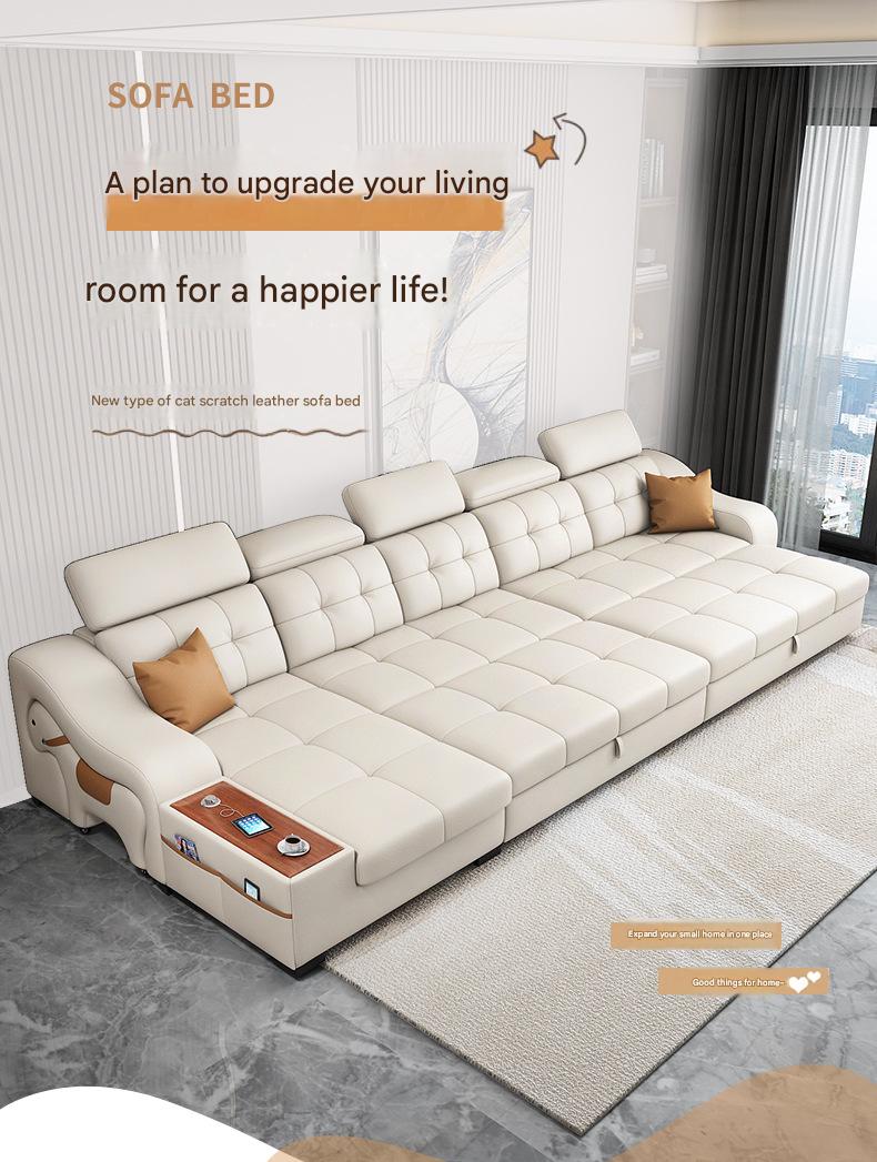 Luxury Smart Recliner Sectional Sofa with Adjustable Headrest