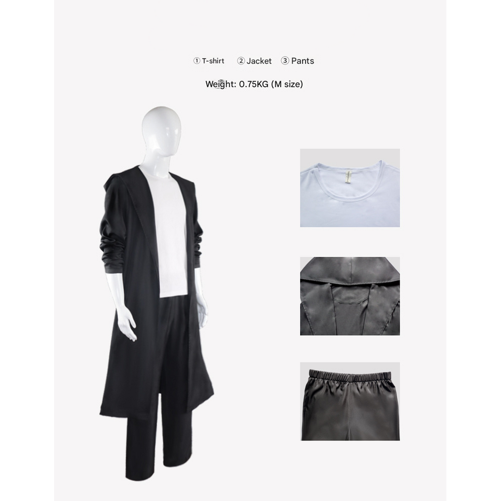 3 Pcs Solo Leveling Sung Jin Woo Cosplay Costume Suit 4