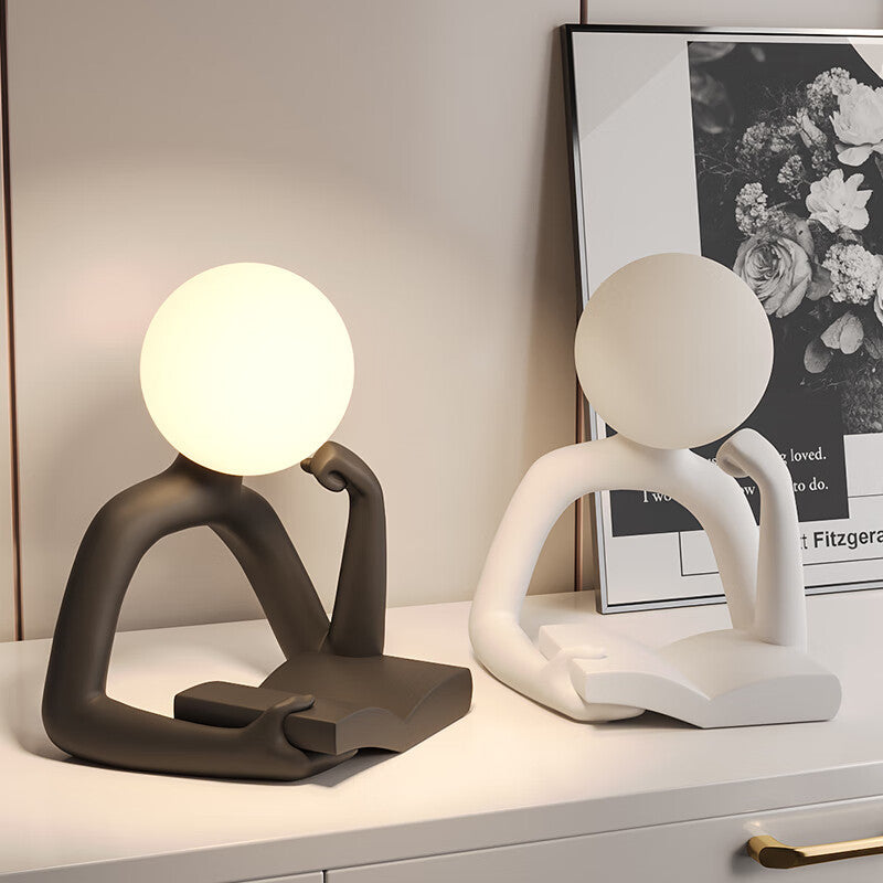 Modern Abstract Reading Man Table Lamp