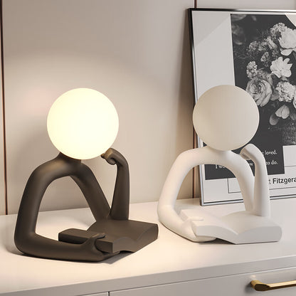 Modern Abstract Reading Man Table Lamp