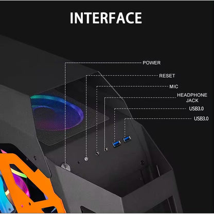 PC Gaming K plus ATX CPU Cabinet Case