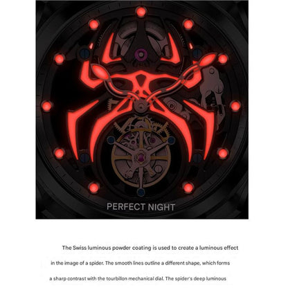IDEALKNIGHT Spider Luminous Tourbillon Mechanical Mens Watch
