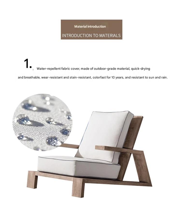 Luxury Outdoor Wooden Sofa Set with Coffee Table