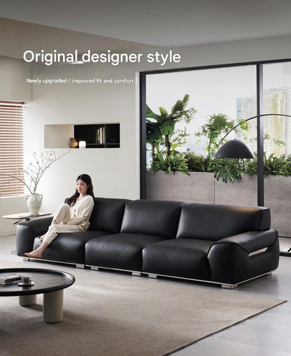 Luxury Leather 3-Seater Sofa