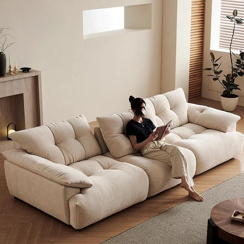 Luxury Chenille Fabric Sofa with Deep Cushions