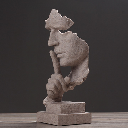 Modern Abstract Face Sculpture Resin Ornament
