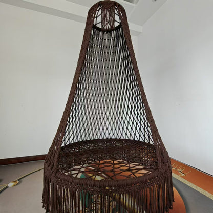 Outdoor Bohemian Hanging Chair with Tassels