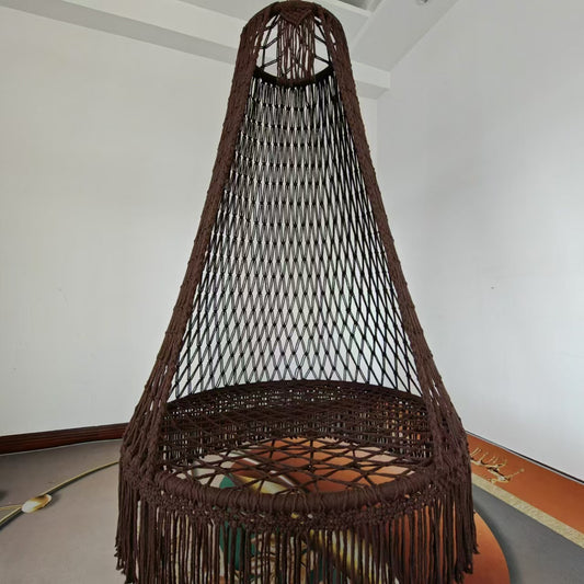 Outdoor Bohemian Hanging Chair with Tassels
