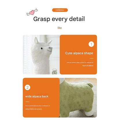 Alpaca Children Cartoon Small Animal Stool