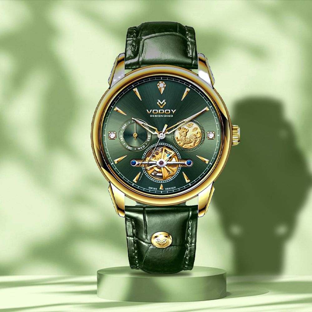 Men's Automatic Mechanical Week Display Watch