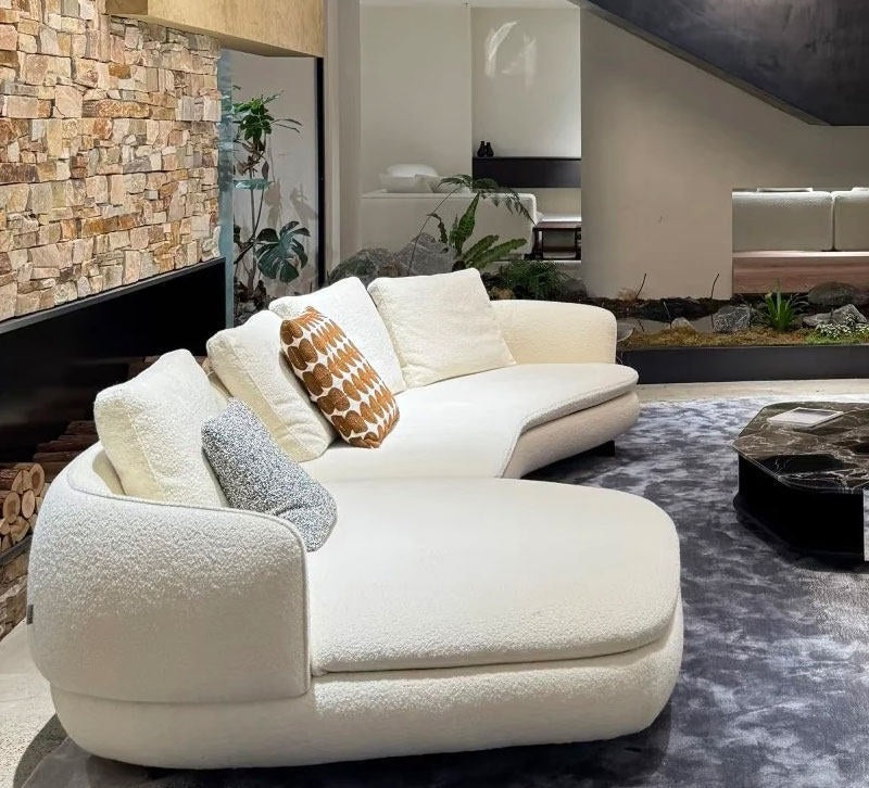 Italian Luxury Curved Sectional Sofa Set
