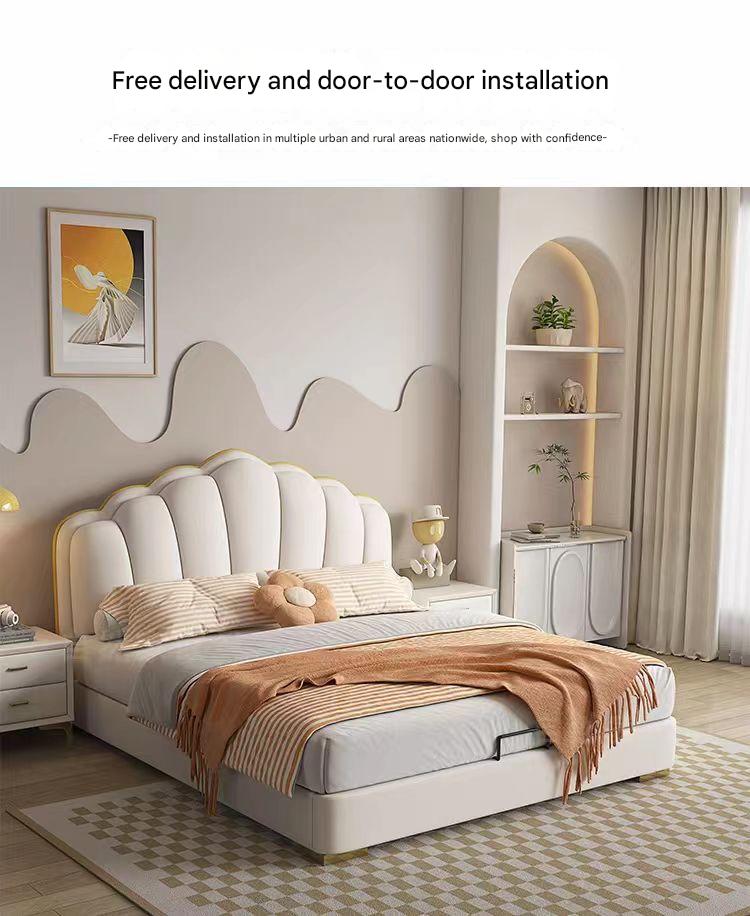 Luxury Leather King Size Bed