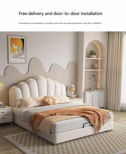 Luxury Leather King Size Bed