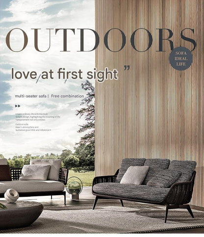 Luxury Garden Lounge Sofa with Aluminum Frame