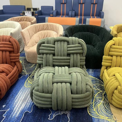 Luxury Italian Woven Knot Sofa Chair