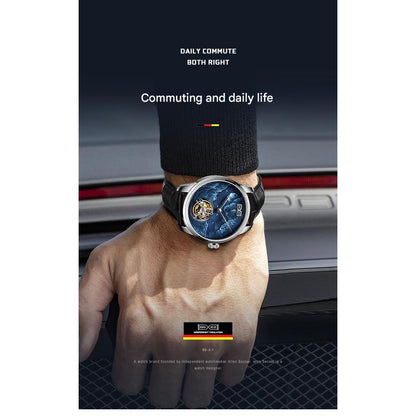 BEXEI Leather Waterproof Mechanical Men's Watch