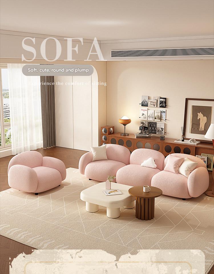 Luxury Lambswool Three Seater Sofa Set With Coffee Table
