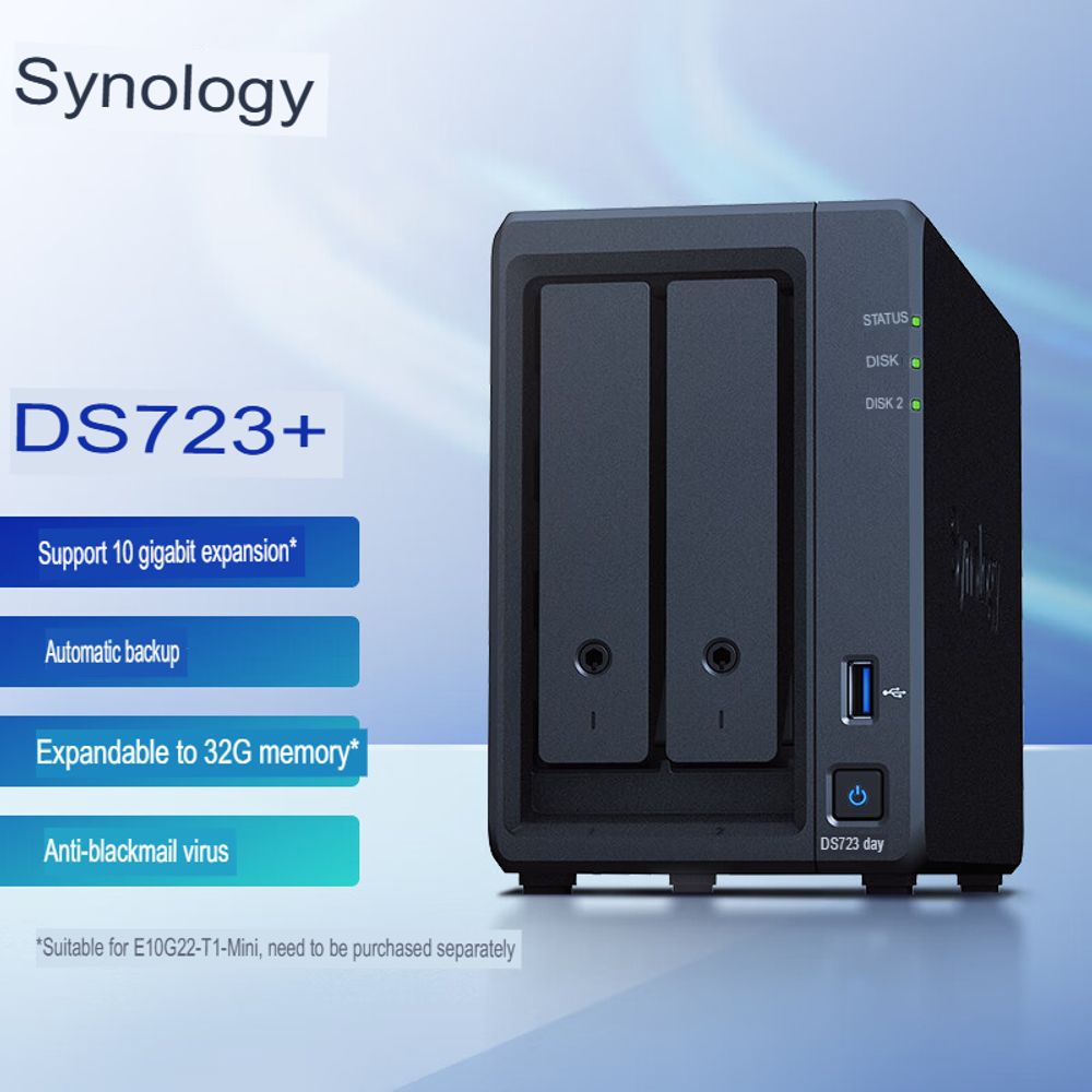 Synology DS723+ Dual-Core 2-bay NAS Network Storage Server