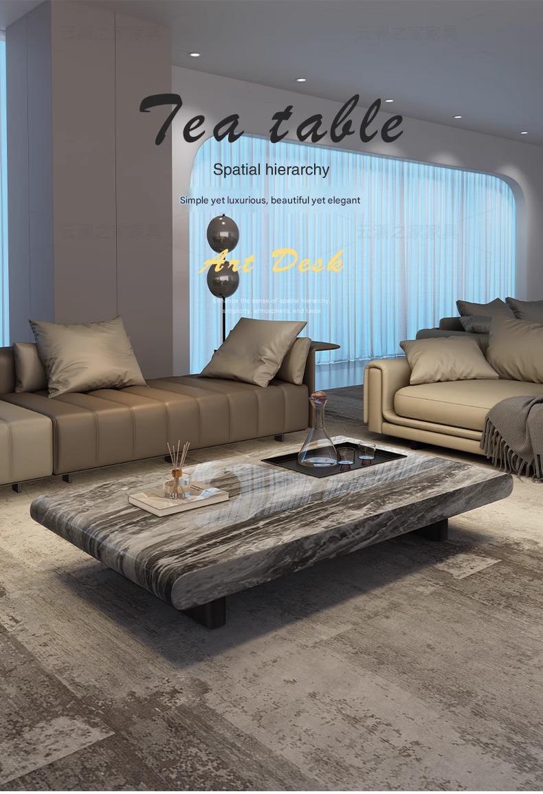 Italian Luxury Rectangular Marble Coffee Table
