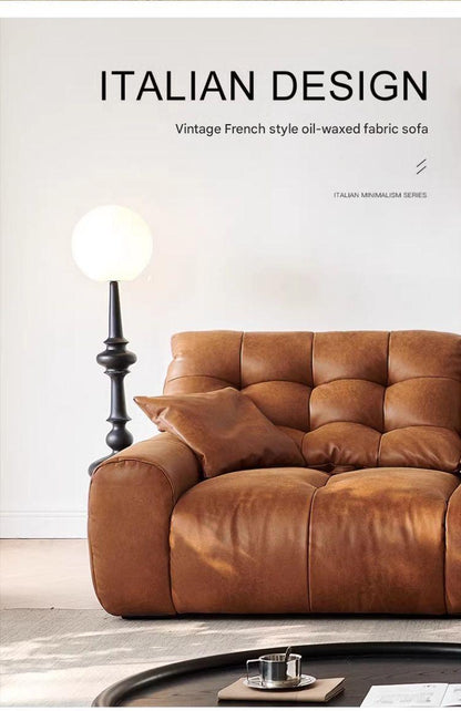 Luxury Leather Sofa With Deep Lounge Seating