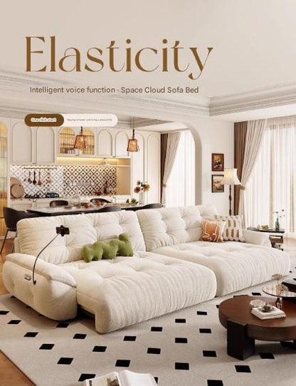Luxury Multifunctional Retractable Fabric Sofa Bed With USB Charging