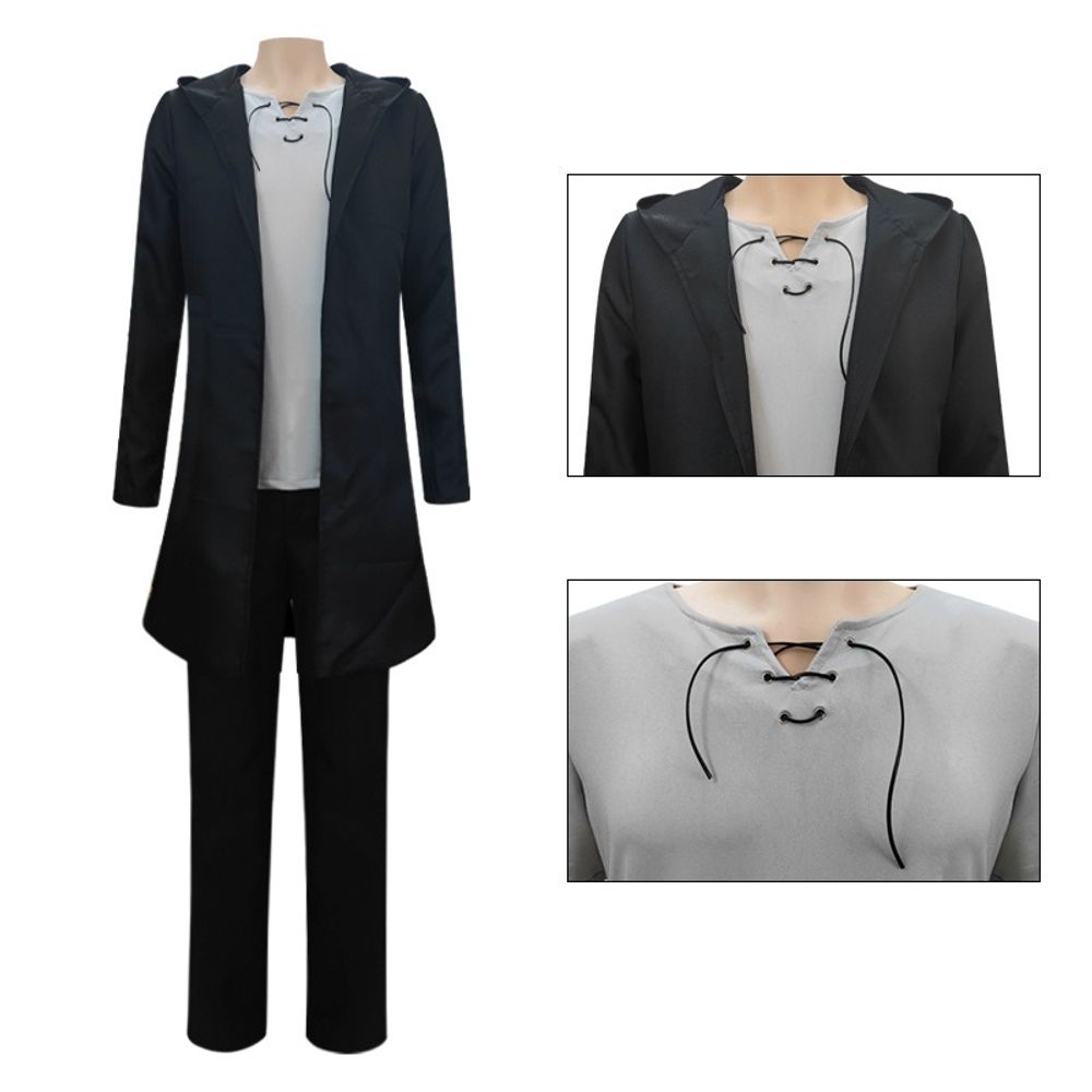 3 Pcs Attack on Titan Eren Yeager Jacket Cosplay Suit