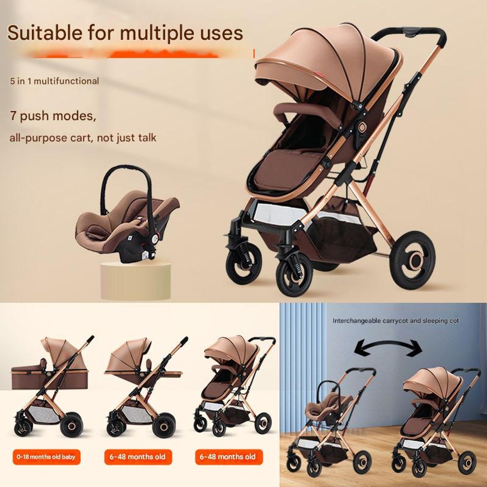 3 in 1 Adjustable Folding Baby Stroller 6